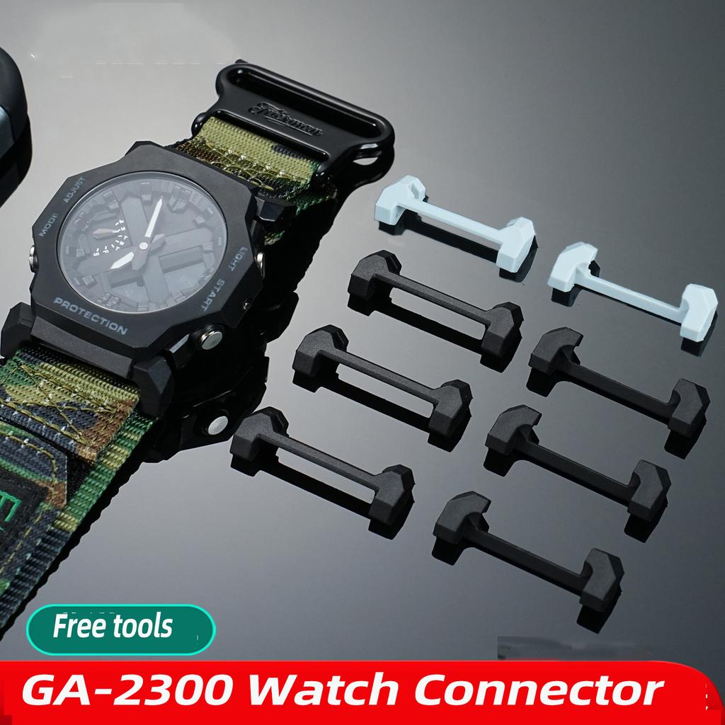 Connettore per Orologio GA-2300 per Casio G-SHOCK GA2300 GA 2300 Adattatore per Orologio Cinturino Modificato in Pelle Gomma Acciaio Convertitore Metallico 24mm