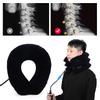 Household Portable Ergonomic Neck Cervical Traction Instrument Inflatable Neck Pillow Collar Blue