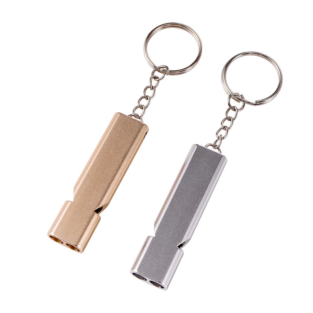 Pet Dog Training Whistle Aluminum Two-tone Training Whistle Cats Birds Training Tool for Recall Barking Control Survival Whistle
