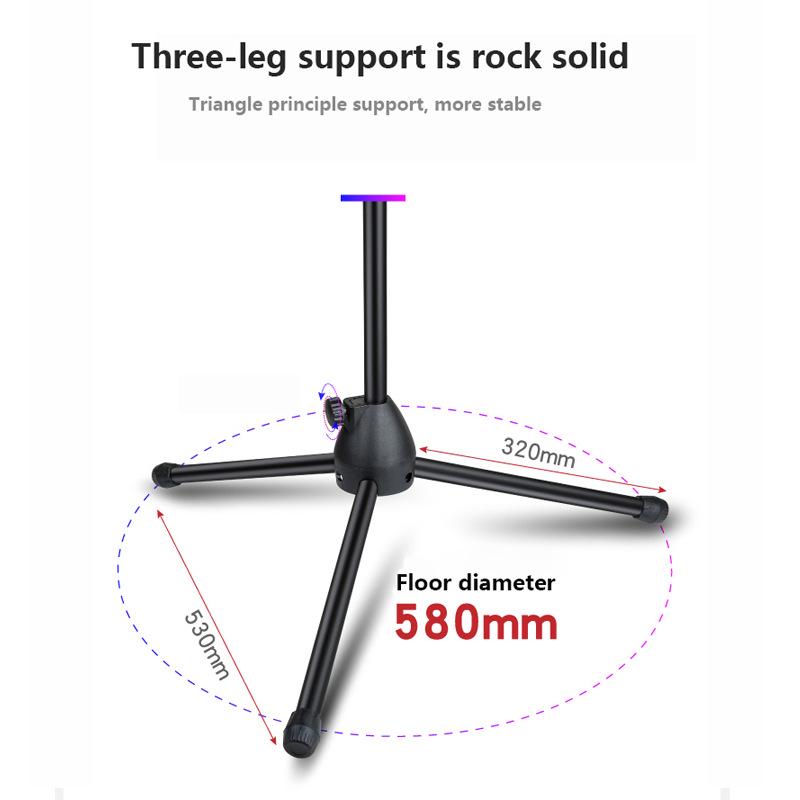 Lekote LKT-811 Two-Section Adjustable Reinforced Nylon Microphone Tripod Stand