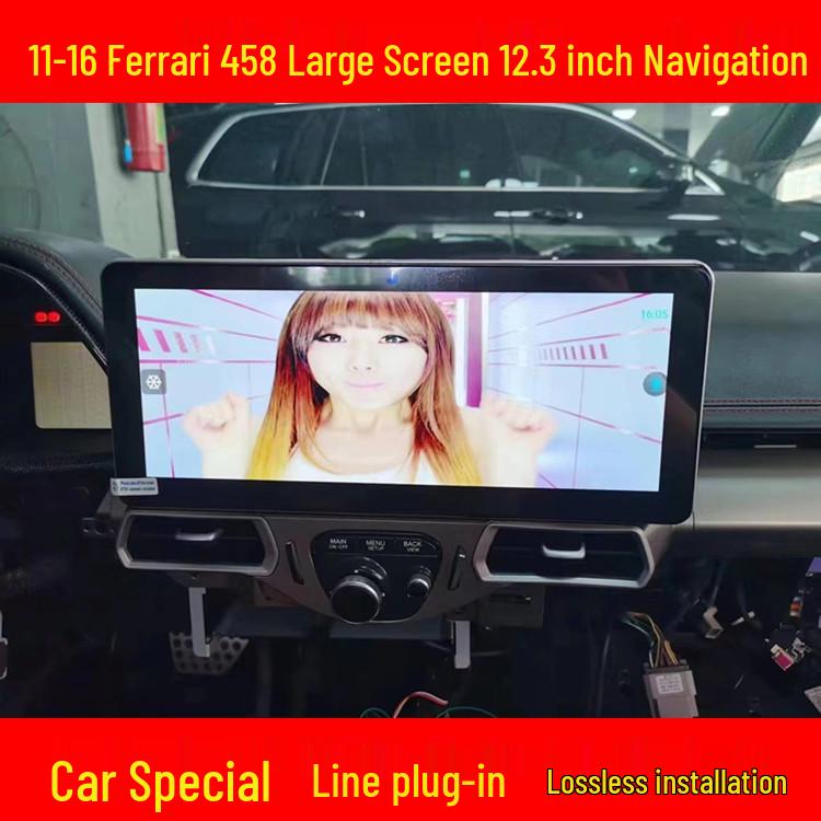 

Ferrari 458 (2011-2016) 12.3 Android Navigation & CarPlay Central Control Screen Upgrade 2GB RAM + 32GB Storage / 4G / DSP / Carplay