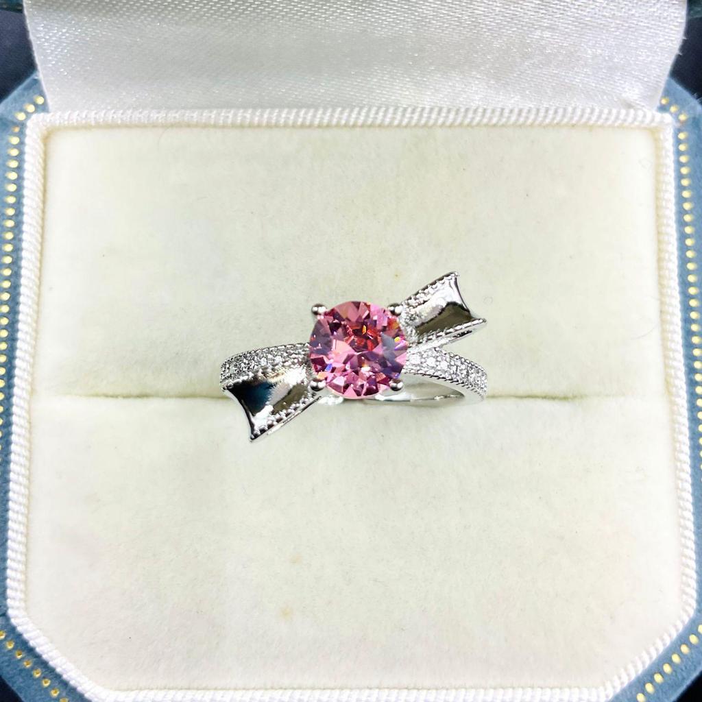 6.2mm DIY Inlay Round Pointed Bottom Hua Zi Diamond Ring Setting