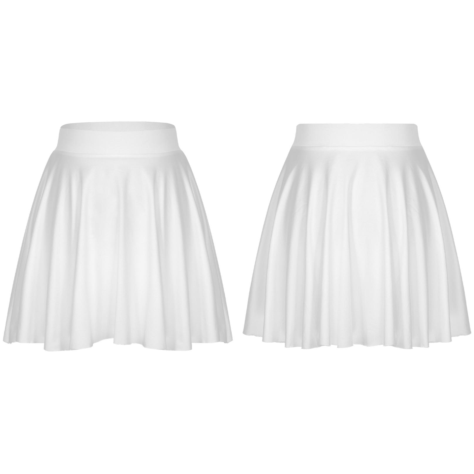 

Жіночі плісировані міні-спідниці А-силуету Еластичні розкльошені спідниці Танцювальний одяг Однотонна спідниця Спортивний одяг One Size