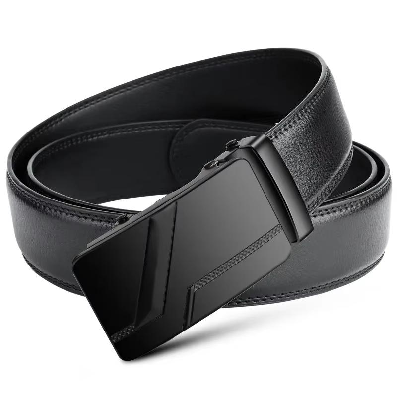 Men's Quality Belt, Luxury Belt, Black Men's Automatic Buckle, Jeans Men's Belt, Suit Belt