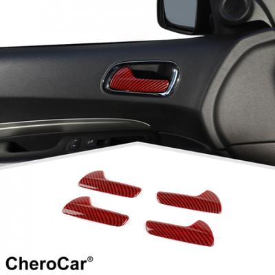 Kit de Garniture de Cache Décoratif pour Poignée de Porte Intérieure de Voiture 4 pièces Pour Dodge Durango 2011+