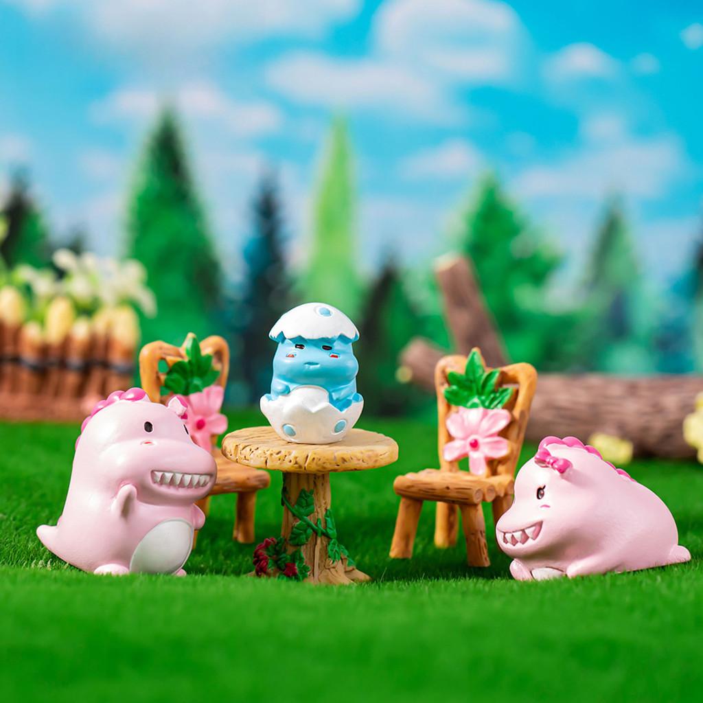 Cute Resin Dinosaur Desktop Decoration Lovely Cartoon Animal Figurine