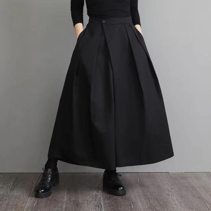 Harajuku Fashion Hakama Pant Men Women Unisex Y2k Streetwear Wide Leg Samurai Trousers Dark Aesthetic Skirt Pants