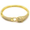 European and American Retro New Leopard Bracelet Exaggerated Trend Zircon Leopard Opening Bracelet
