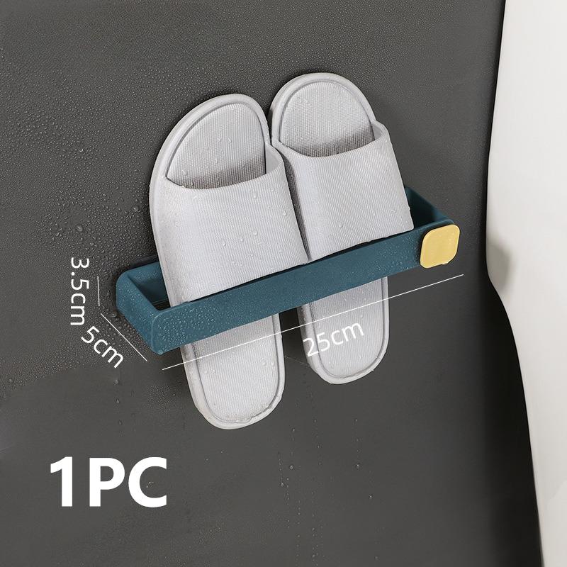 Bathroom Slippers Rack Wall Mounted Shoe Organizer Rack Shoes Storage Holder Towel Rack Bathroom Storage Organizer