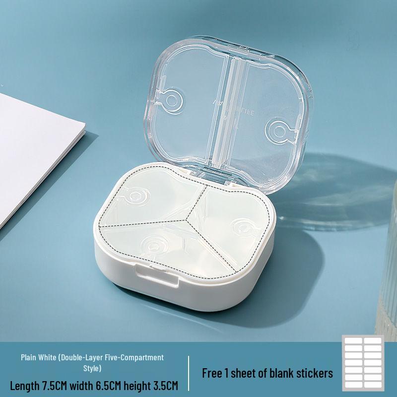 Compact, Moisture-Proof Pill Box for Daily Medication - 3 Times a Day, 7-Day Organizer
