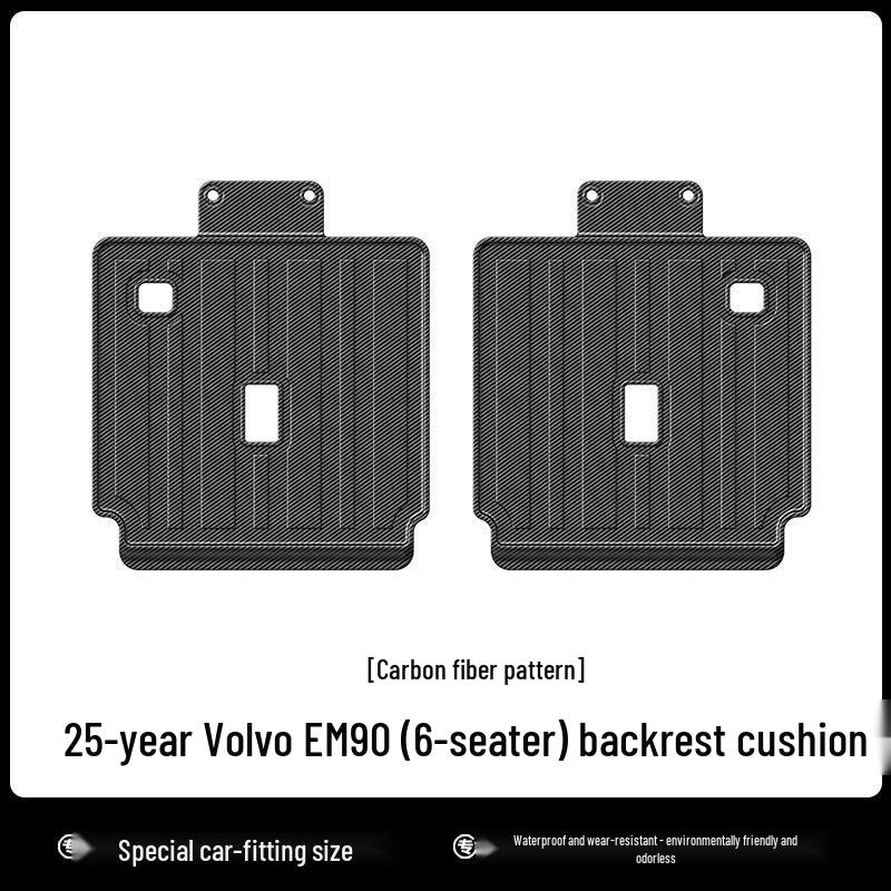 Volvo EM90 Six-Seater 25-Year TPE Waterproof Trunk Mat with Carbon Fiber Texture
