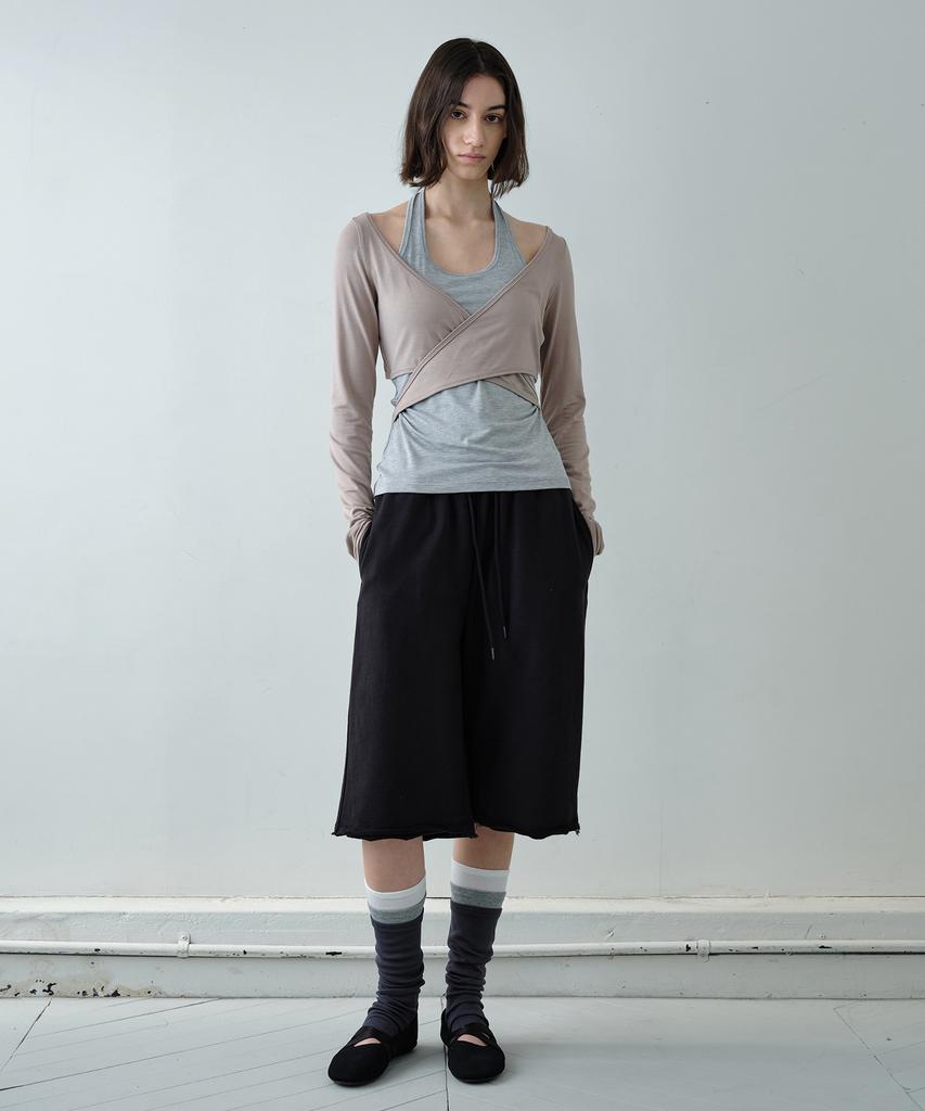 Simeteuligpeosenteu Bermuda Sweat Pants / Black