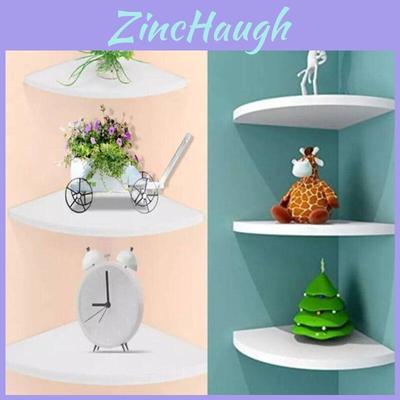 Triangle Wall Shelf Stylish And Functional For Living Room Made Of Particle Board