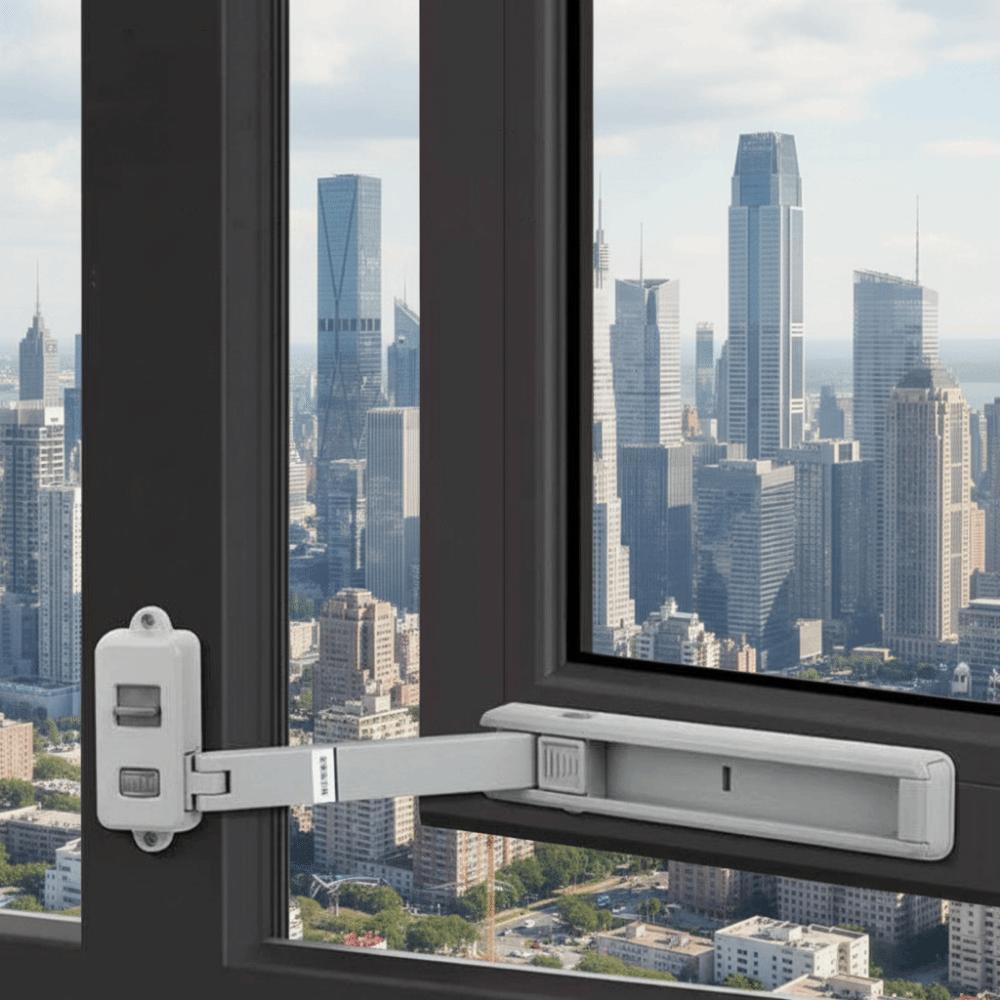 Plastic Door Window Limiter No Punching Window Safety Lock Window Restrictor Child Safety