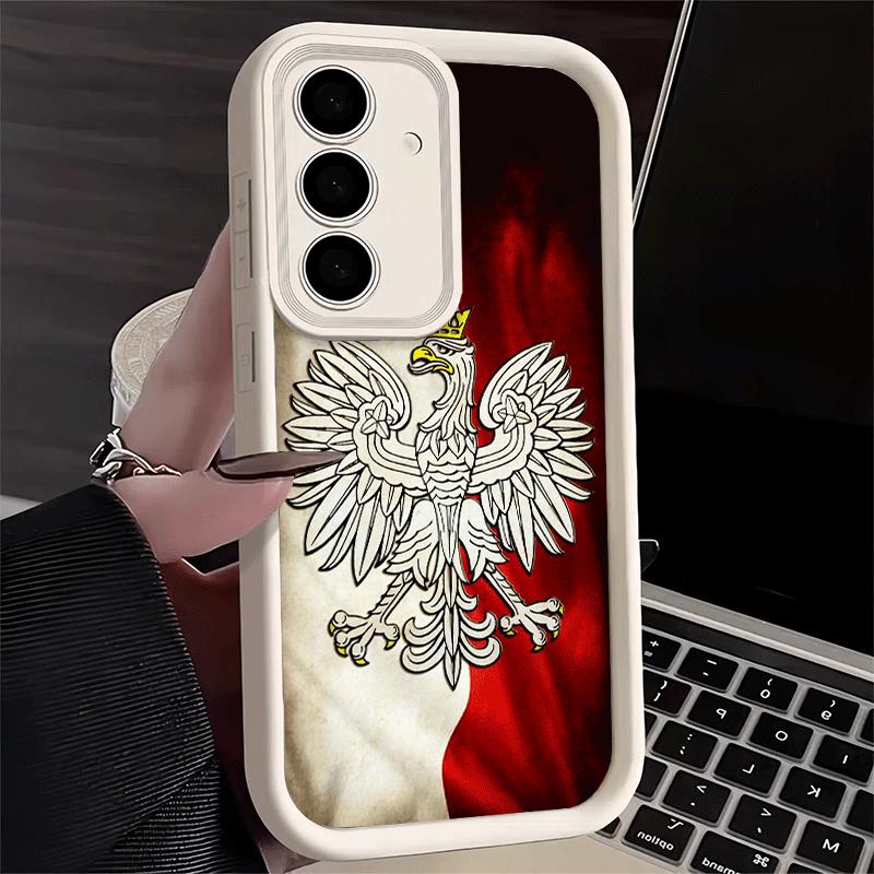 

Phone Case for Samsung Galaxy S26 S25 Ultra S24 FE Poland Flag White Red Shell S23 Plus S22 + S21 S20 5G Soft Silicone Funda Samsung S25 Ultra