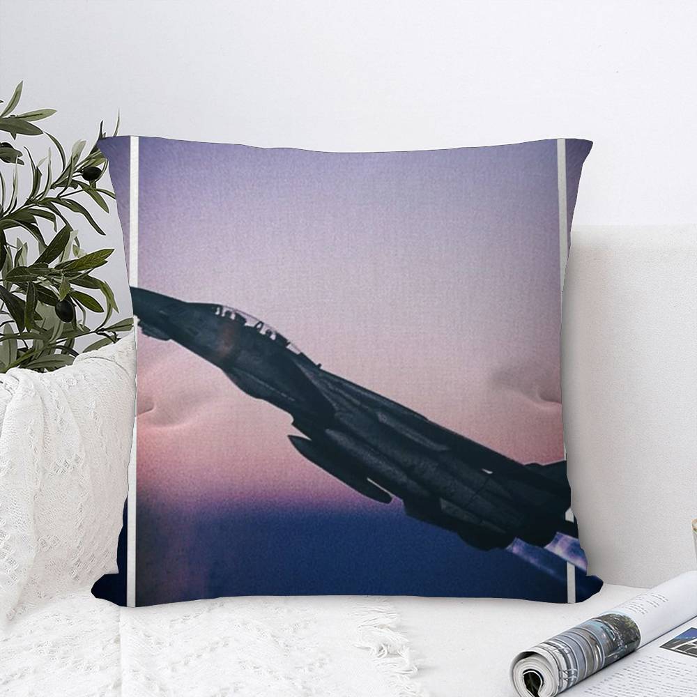 Modern Militärflygplans Kudde Gåva Hemmakontor Dekoration Sovrum Soffa Bil Kuddfodral Fodral 45x45