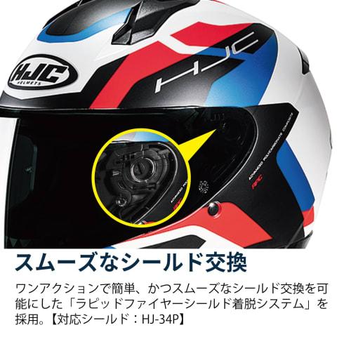 HJC HELMETS Motorcycle Helmet Full Face Ventilation Internal Removal C10 Tins HJH233 RED L (58 - 59cm)