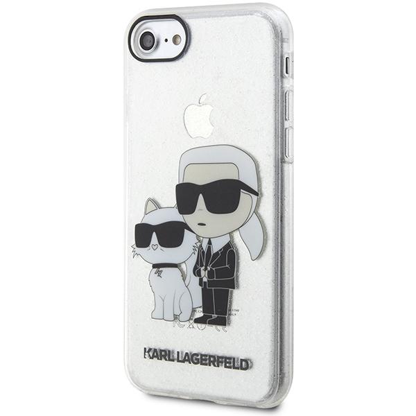 Karl Lagerfeld KLHCI8HNKCTGT iPhone 7/8/SE 2020 / SE 2022 Transparent Hardcase Gliter Karl&Choupette