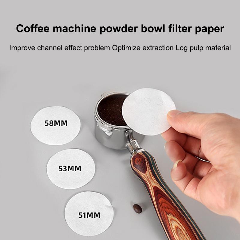 51/53/58mm Univerzální papírový kávový filtr Rukojeť Sekundární papírový filtr pro oddělování vody Kulaté kávové příslušenství Čajové náčiní