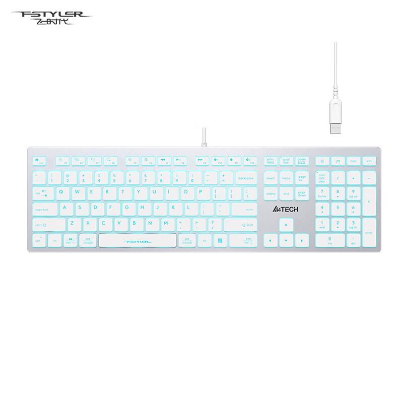 A4TECH FX60H Ultra-thin Backlit Wired Keyboard