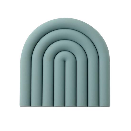 Rainbow Silicone Pot Mat Heat Resistant Trivet for Hot Dishes Non-Slip Table Placemat for Kitchen Home Bar Outdoor Use