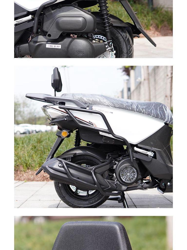 Sanyang Xing SHEX125 Crash Bars: Front and Rear Bumpers, Exhaust Protection, Thickened Anti-fall Backrest Accessories