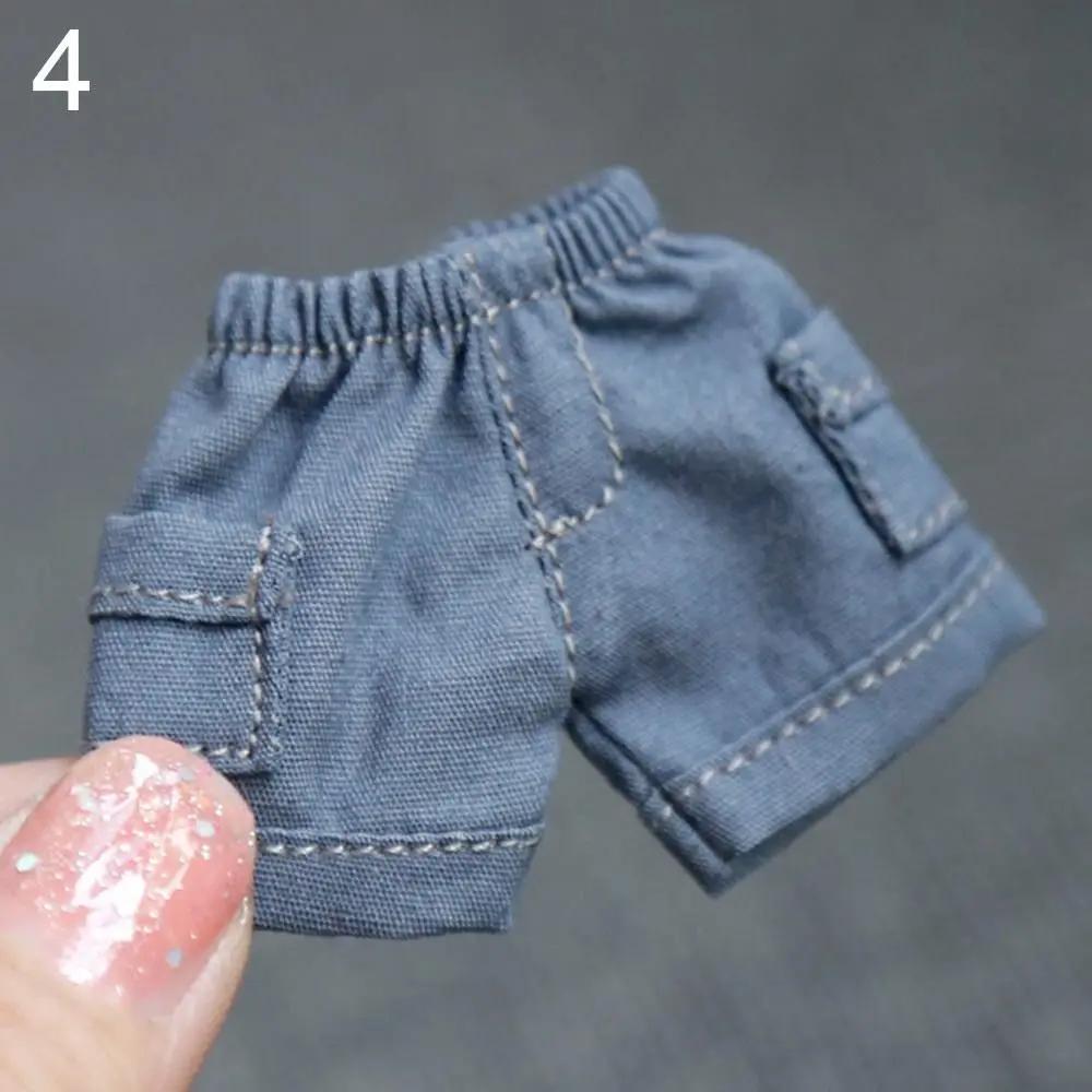 Handmade Doll Pocket Shorts For 1/11 OB11 Doll Jeans Outfits Doll Clothes For 1/12 BJD Dolls Casual Wear Doll Accessories