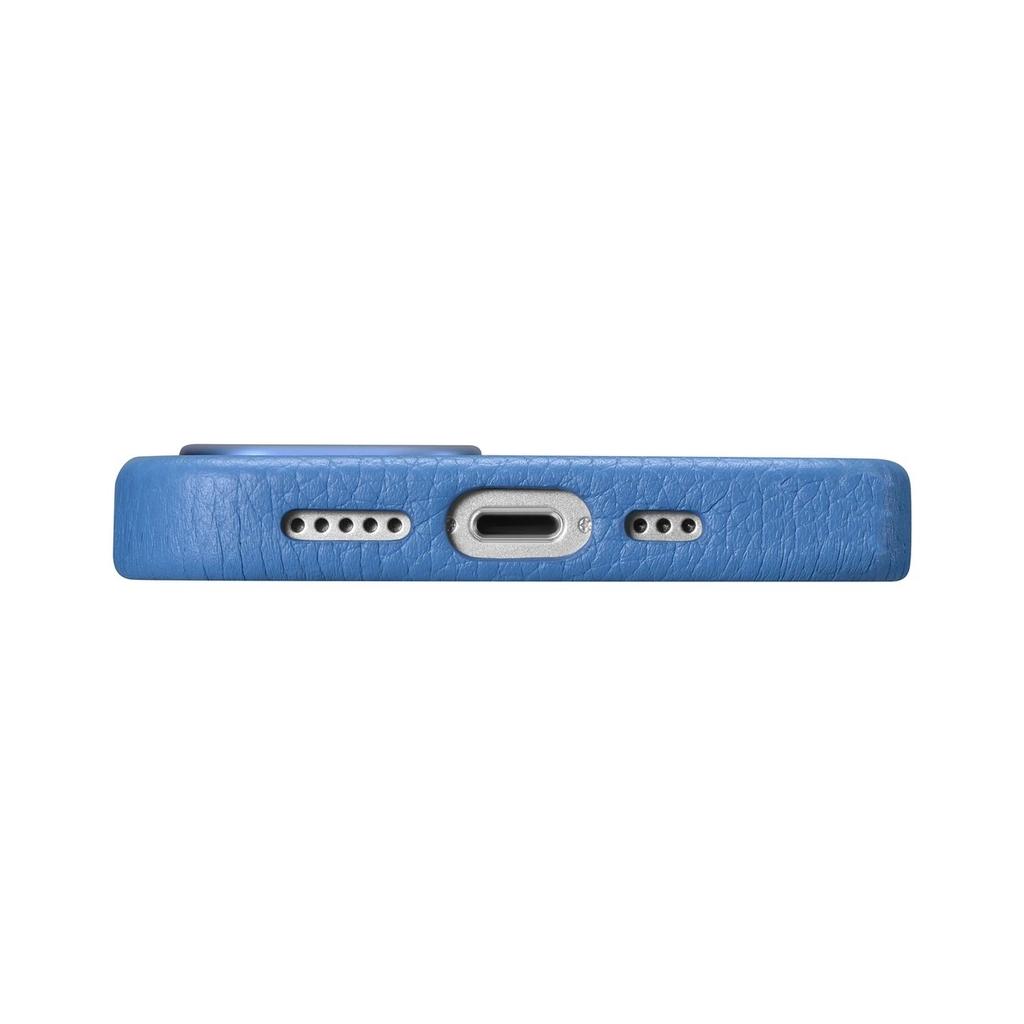 Icarer Litchi Premium Leather Case Skórzane Etui Iphone 14 Plus Magnetyczne Z Magsafe Jasnoniebieski (Wmi14220711-Lb)