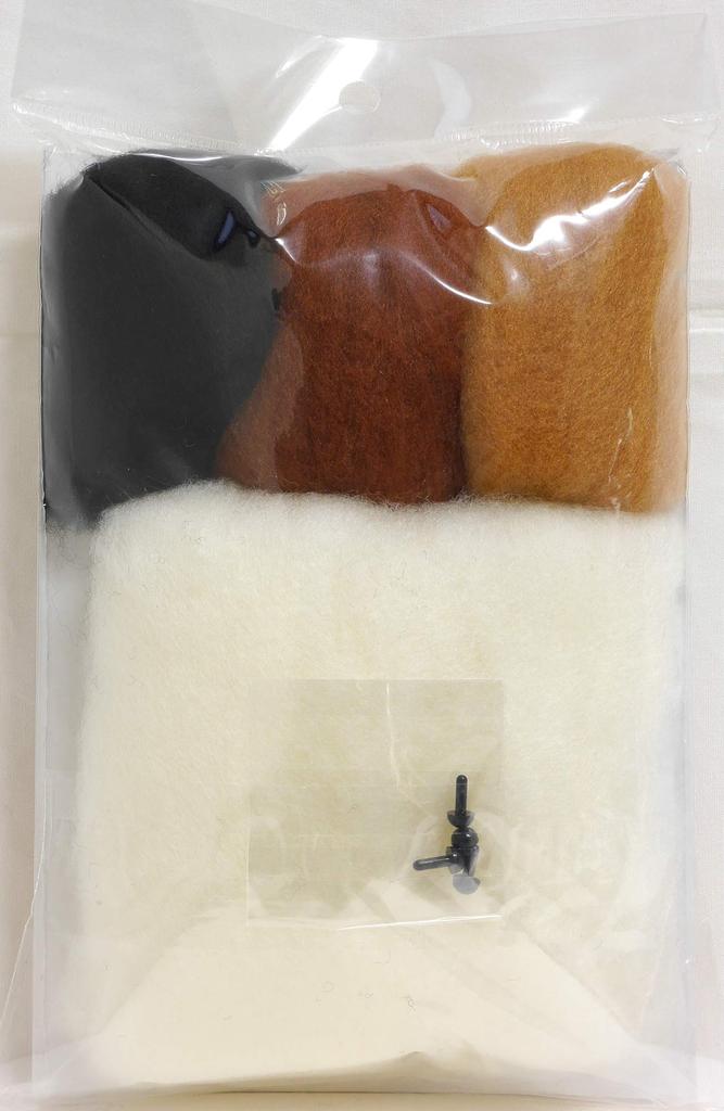 Hamanaka Wool Felt Marukoro Aclaine Marukoro Tit and Puffy Brown Kit, Series, Long-tailed Sparrow, H441-529,