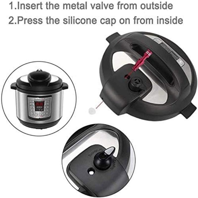 Pressure Cooker Valves and Sealing Gasket Set for 8QT Kitchen Accessories Suitable for Cooker Performances and Longevity