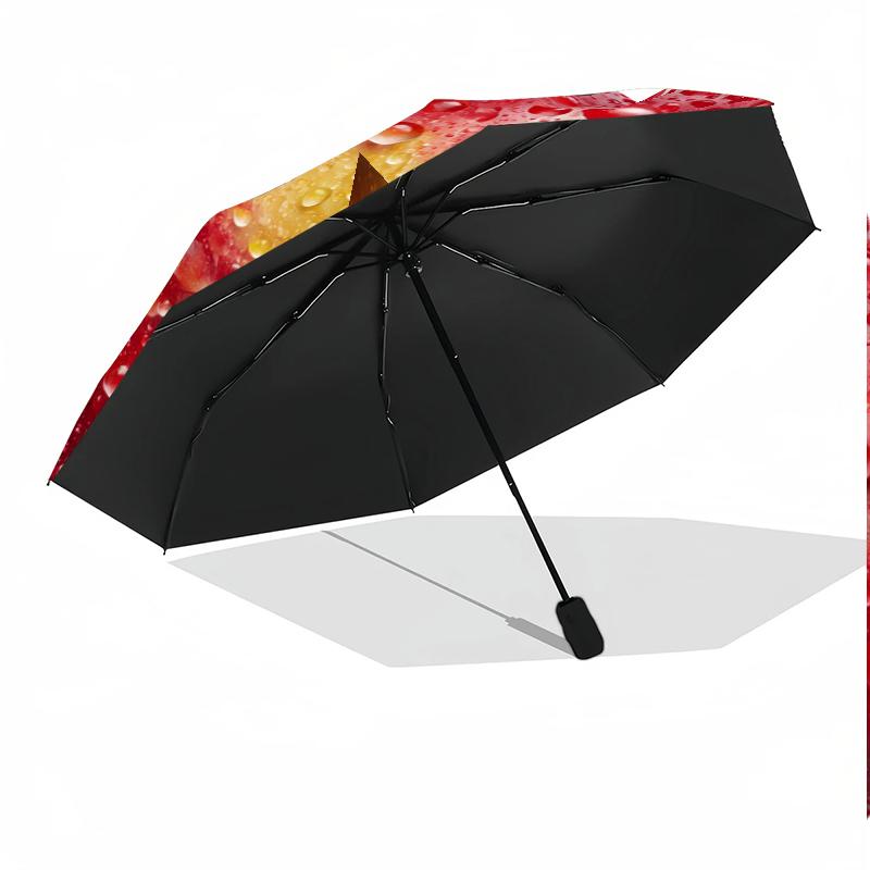 Wet Apple Close-up 8-Frame for Travel, camping, Casual Lightweight Portable Umbrella, Essential for every family Holidays Birthday Gift