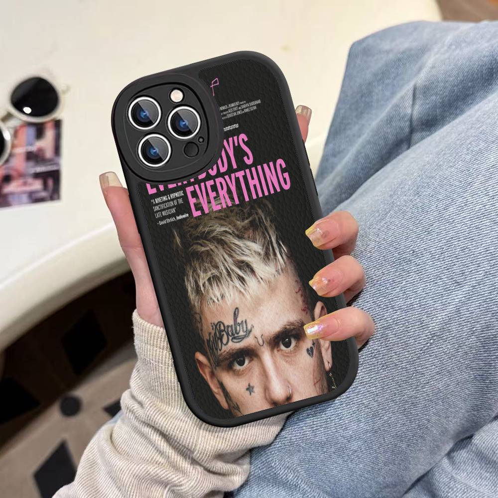 Hip Hop Rapper L-Lil P-Peep Leather Phone Case For IPhone 16 16e 15 14 13 12 11 Pro Max Plus Mini Cover
