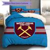 Set Copripiumino Trapuntato con Motivo West Ham United F.C Decorazione per la Casa Regalo (1 * copripiumino + 2 * federe senza imbottitura).xwn