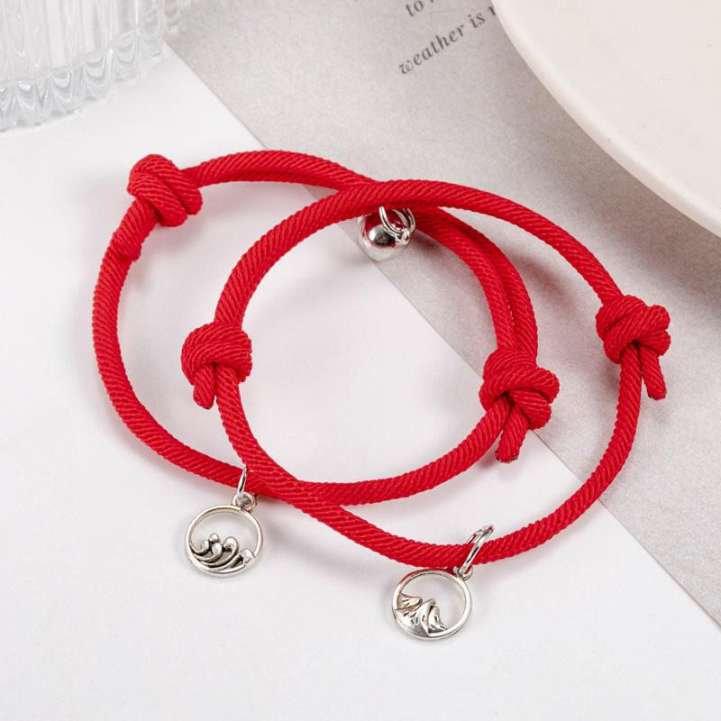 

Распродажа парных браслетов Mountain Alliance: Веревка-сувенир для студентов, мужского и женского пола, плетеная, для привлечения внимания. красный