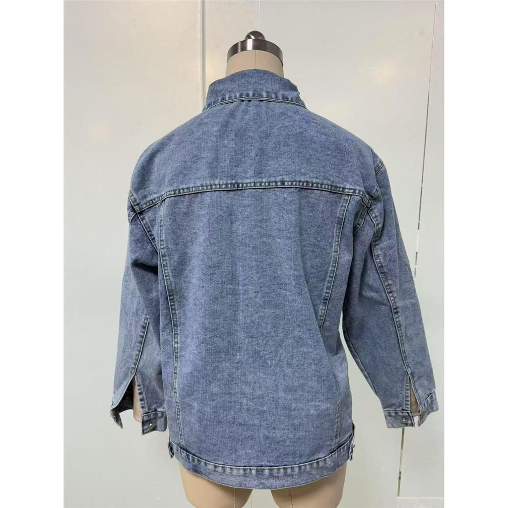 Γυναικείο Υπερμεγέθη Τζάκετ Boyfriend από Ξεβαμμένο Ντένιμ