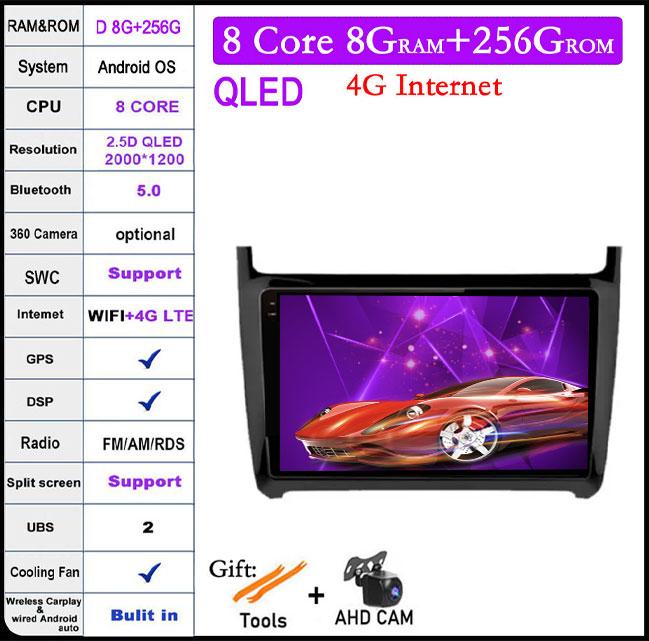 For Volkswagen VW Polo 5 Sedan 2008 - 2020 Car Radio Multimedia Player Carplay Stereo GPS DVD Head Unit 4G Wifi