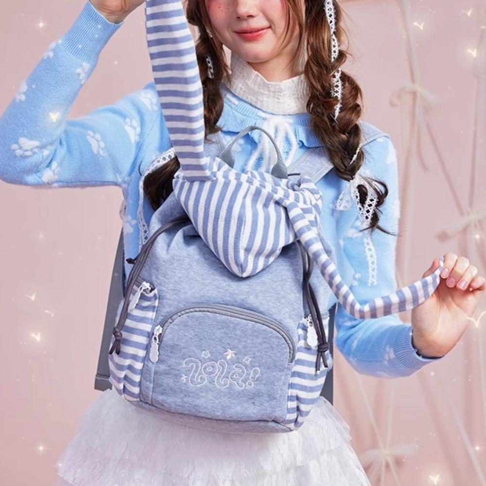 Stripe Rabbit Ita Mochila Original Transparent Mochilas New High Capacity Backpack School Bag Cute Kawaii Bags for Woman
