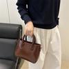 Simple Pu Leather Shoulder Bags for Women Solid Color Vintage Ladies Crossbody Bag Versatile Female Handbags Small Tote Purse