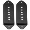 Musiclily Pro 49.2mm P90 Dog-Ear Neck Position Short/Low Neck Pickup Covers for USA Gibson and Vintage-Style Epiphone, Black (Set of 2)