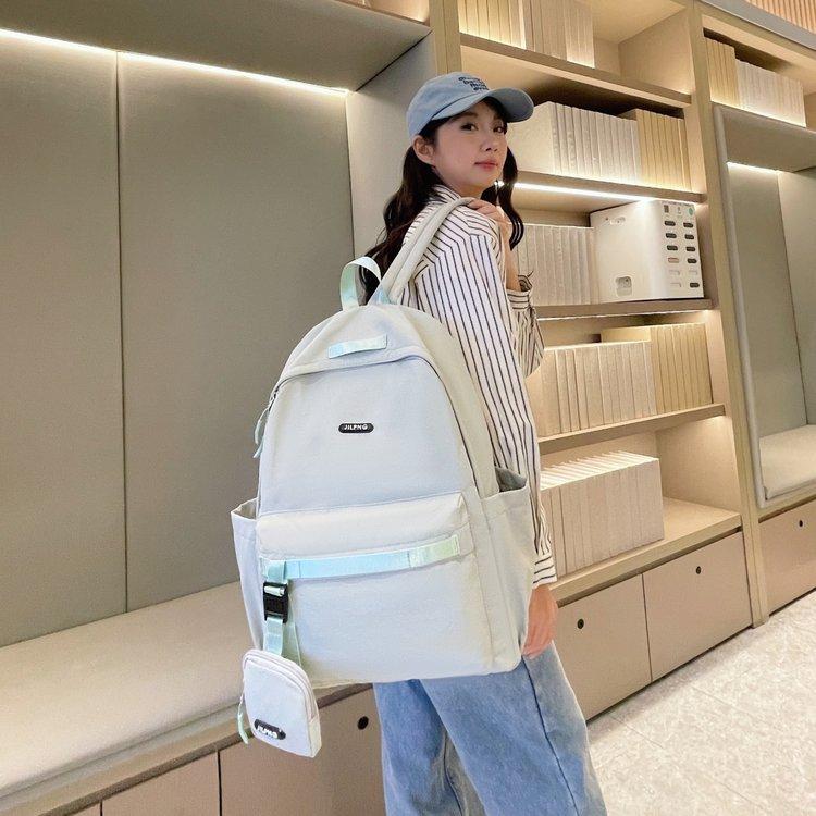Schoolbag Female Korean Edition Japanese Simple Large Capacity Small Fresh Girl Junior High School Student College Student Backpack