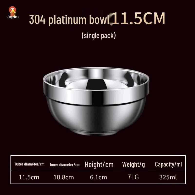 Jingzhou Double-Layer Stainless Steel Heat-Insulated Bowls