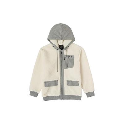 Vans Patchwork Retro Zip Hoodie Jacket Men Tops Off-White VN000FBX3KS