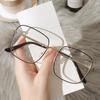 Big Square Myopia Glasses Women Men Metal Frame Prescription Eyewear 0 to -6 0 Diopter Large Size Fashion Eyeglasses