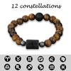 12 Zodiac Signs Constellation Charm Bracelet Homme Women Multilayer Tiger Eye Bracelet Friendship Gift Sagittarius Aquarius Leo