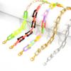 Mixed Color Acrylic U Shape Ring Beads Connector Link Chain for Jewelry 20/50 Pcs