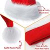 Santa Hat Plush Fur Christmas Cap Red Unisex Free Size