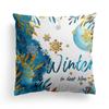 New Christmas Blue Watercolor Elk Pillow Cover  Decoration Holiday Gift Sofa Cushion  Bedroom Room Home