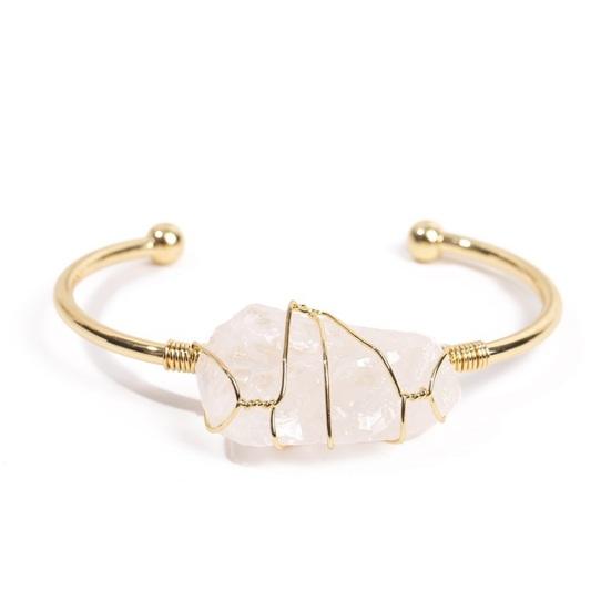 

Очаровательный прочный медный браслет с открытым концом и искусственным кристаллом для ежедневного ношения 5