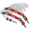 2pcs Front Drive Shaft CVD Transmission Axle for Traxxas Slash 4X4 1 10 RC Truck (Red)
