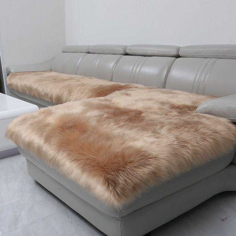 

Подушка для дивана, современная простая плюшевая подушка, новый стиль, утолщенная противоскользящая подушка из искусственной шерсти 40*80CM